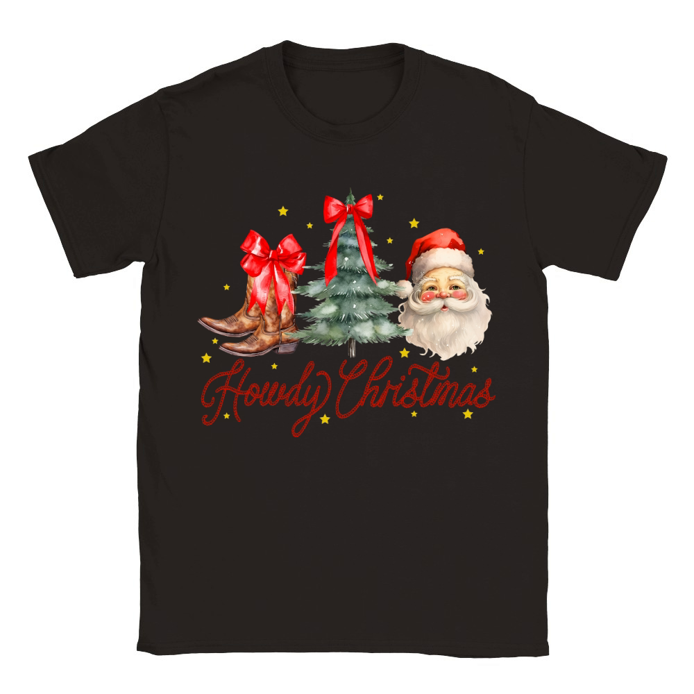 Howdy Christmas Traditional Classic Kids Crewneck T-shirt