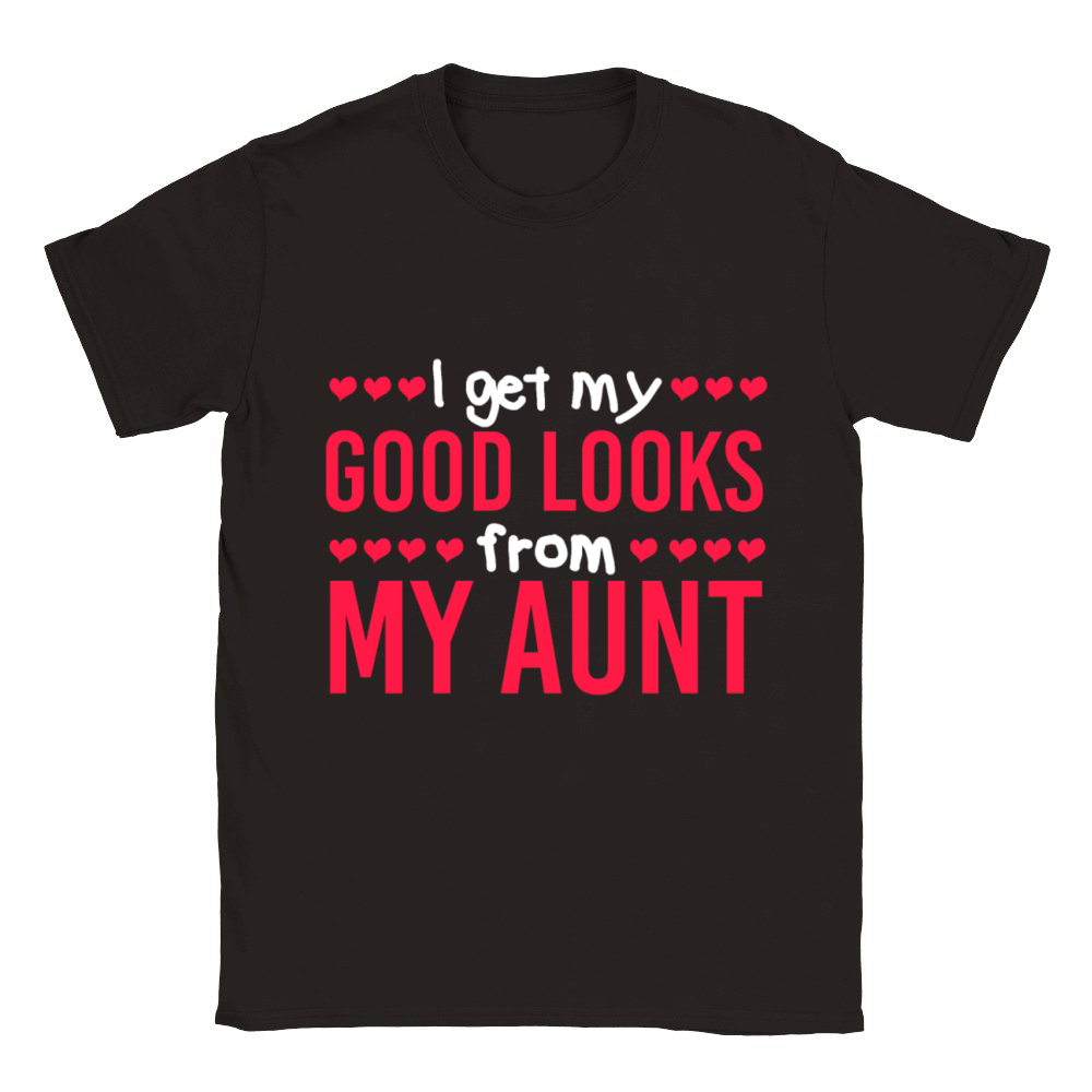 Kids I get good looks from my aunt Niece Gift Idea Classic Kids Crewneck T-shirt