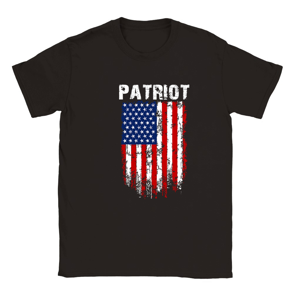 Patriot USA Flag white Classic Kids Crewneck T-shirt