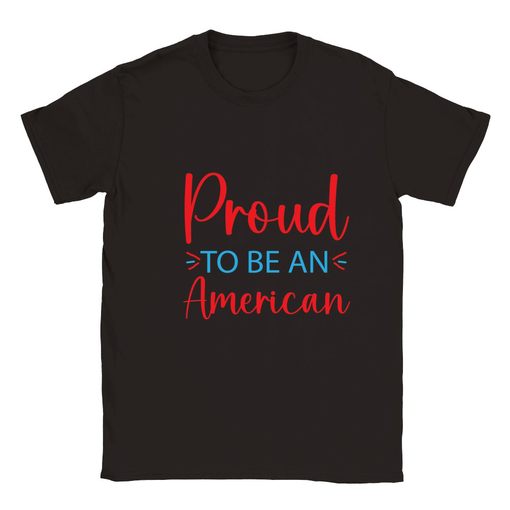 Proud To Be An American Classic Kids Crewneck T-shirt