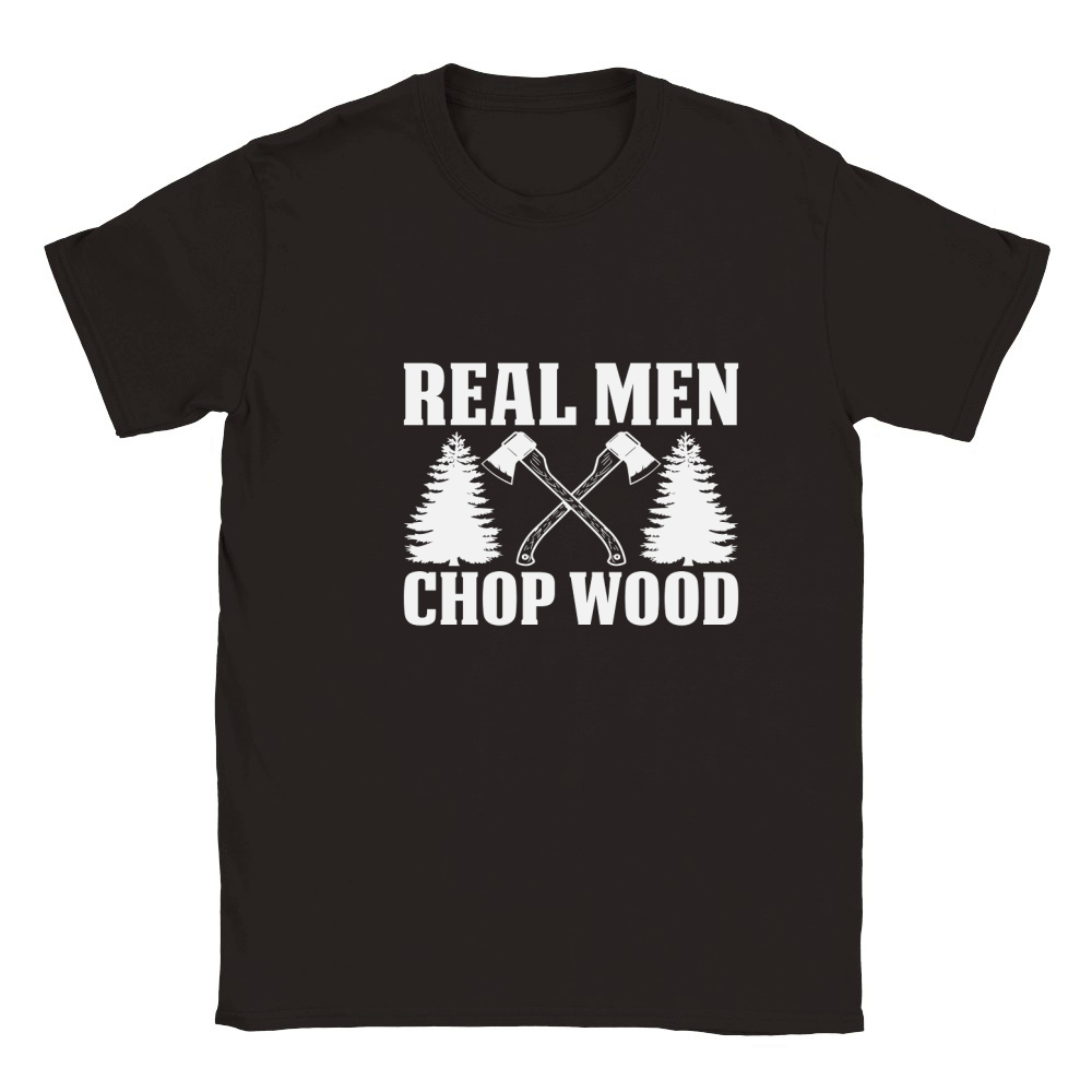 Real Men Chop Wood Classic Kids Crewneck T-shirt