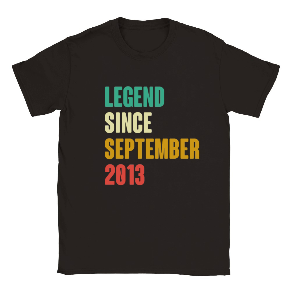 September 2013 9th Birthday 9 Years Old Bday Gift Classic Kids Crewneck T-shirt