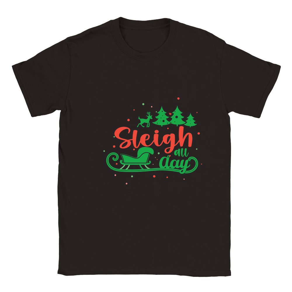 sleigh all day Classic Kids Crewneck T-shirt