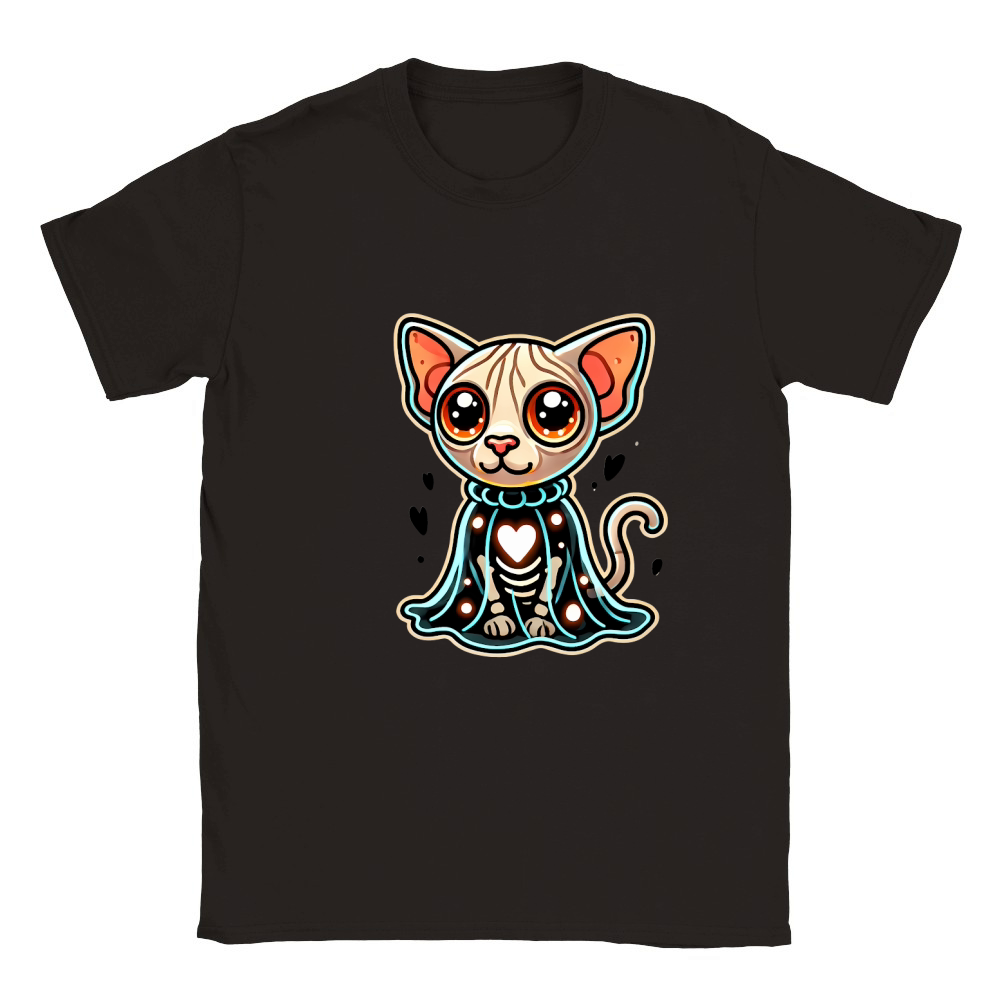 Vampire Sphynx Cat Halloween Cute Classic Kids Crewneck T-shirt