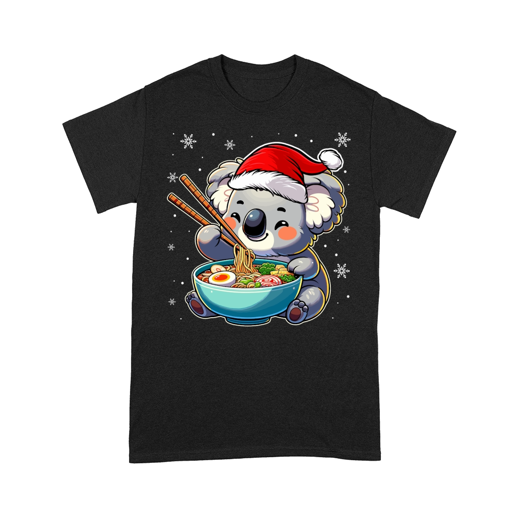 adorable koala eating ramen wearing santa hat 2 Comfort T-shirt