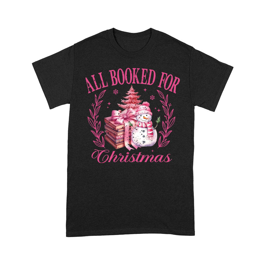 AllBookedForChristmas Pink Retro Comfort T-shirt