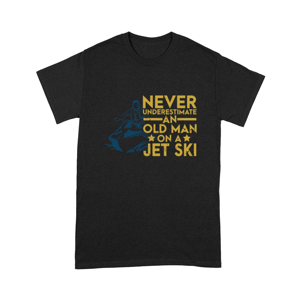 Never Underestimate An Old Man On A Jet Ski Lover Comfort T-shirt