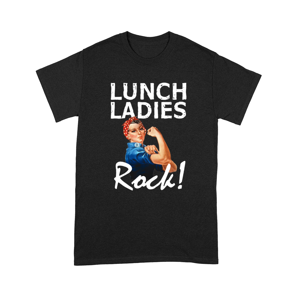 Retro Lunch Ladies Rock Funny Lunch Lady Quad Back to School Comfort T-shirt