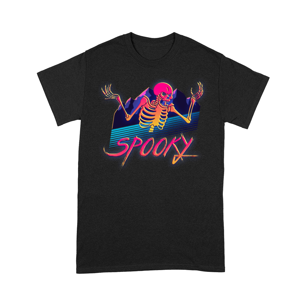 Retro Vapor Wave Spooky Skeleton Meme Comfort T-shirt