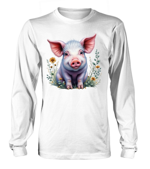 Pig Fur Pink 02 Long sleeved Unisex