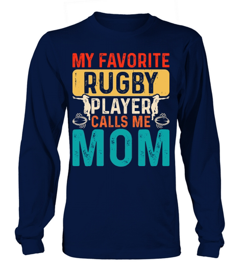 Vintage Rugby Player player Calls Me Mom Long sleeved Unisex