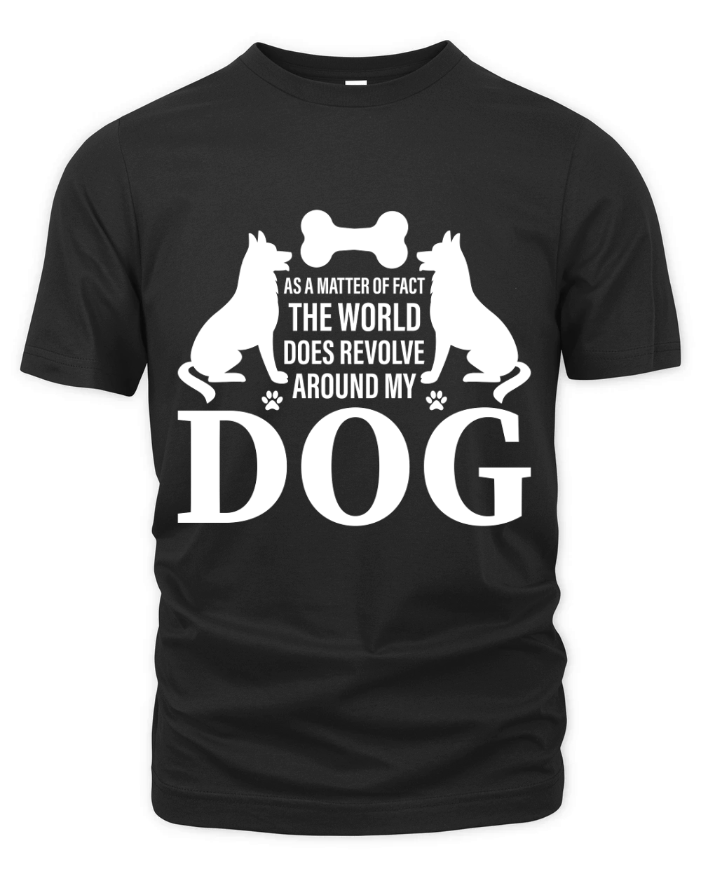 AS A MATTER OF FACT THE WORLD DOES REVOLVE AROUND MY DOG Organic Unisex T-shirt
