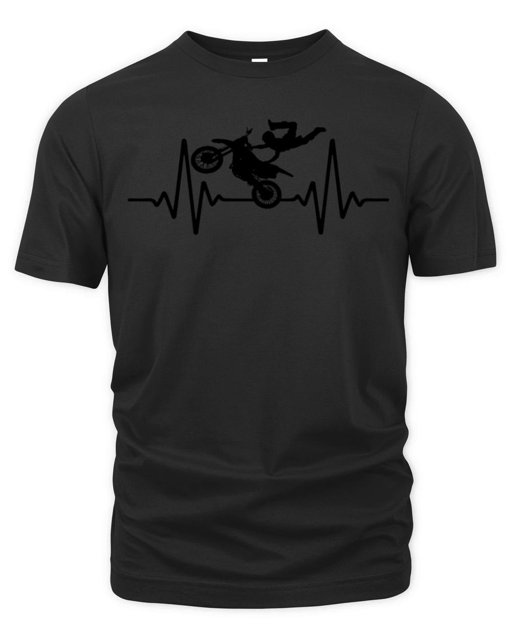 Heartbeat Motorcycle Motocross Organic Unisex T-shirt