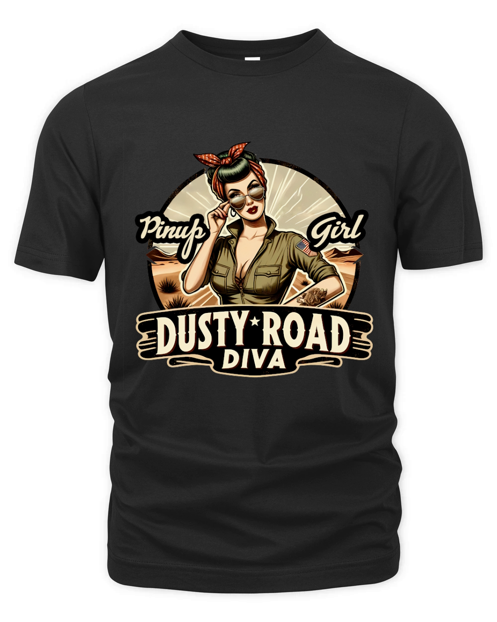 Retro Vintage dusty road diva Organic Unisex T-shirt