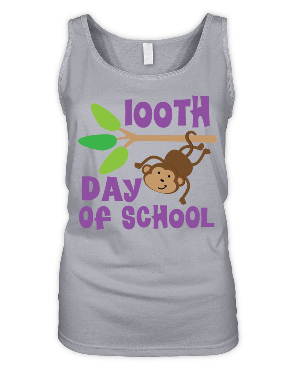 100th Day Of School Monkey Organic Women's Tank Top