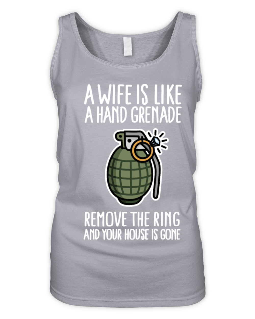 A wife is like a hand grenade bachelor party army Organic Women's Tank Top