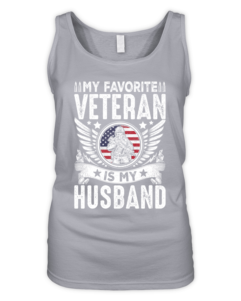 My Favorite Veteran Is My Husband Organic Women's Tank Top