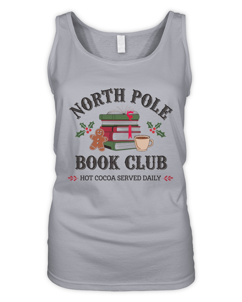 North Pole book club christmas Organic Women's Tank Top