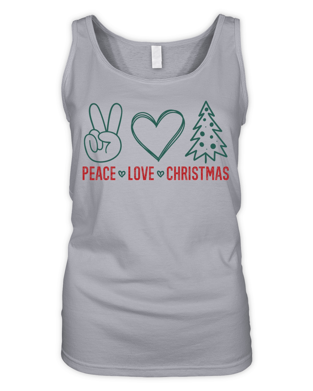 peace love christmas Organic Women's Tank Top