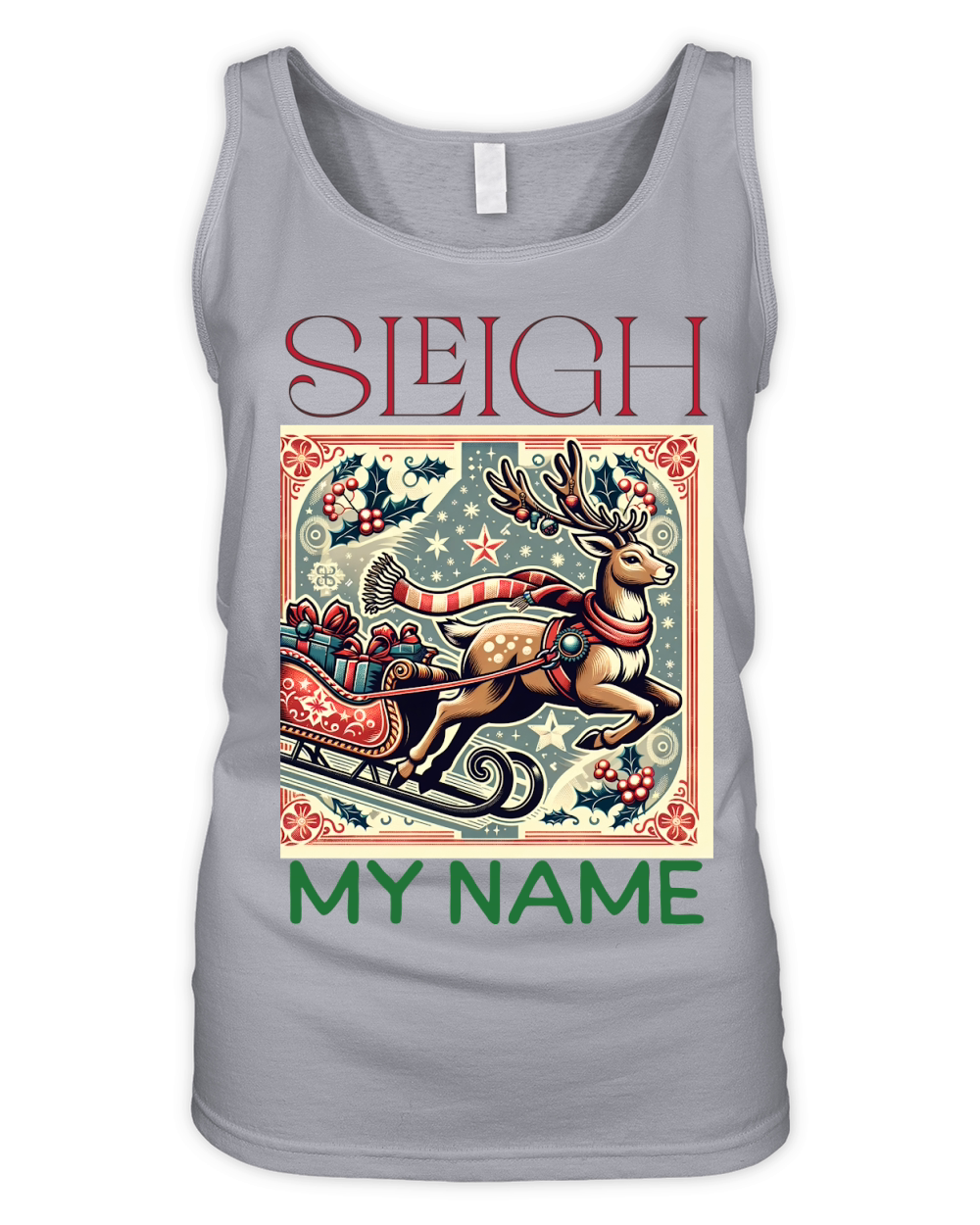 Sleigh My Name Christmas 3 Organic Women's Tank Top