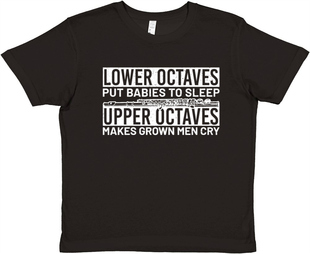 flute recorder transverse flute music bubbles Premium Kids Crewneck T-shirt