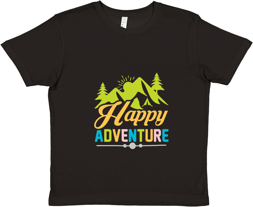 Happy Adventure Premium Kids Crewneck T-shirt
