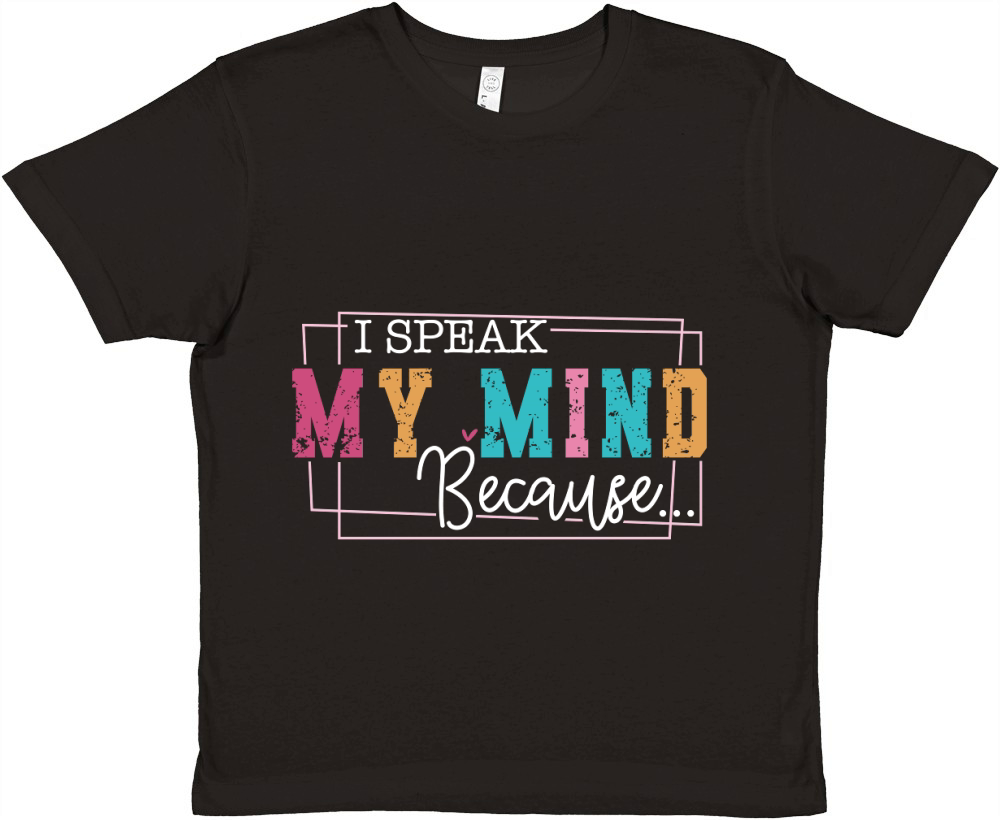 I Speak My Mind Sarcasm Sleeve 1 Premium Kids Crewneck T-shirt