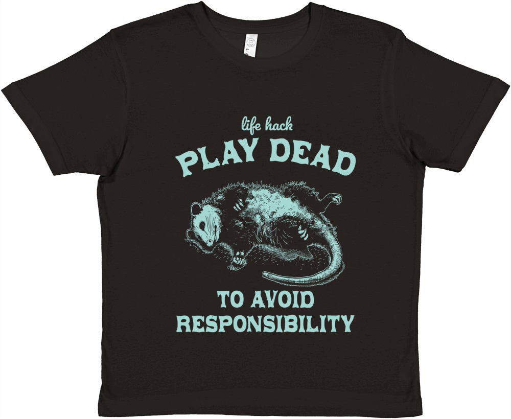 Life hack Play Dead To Avoid D Green Premium Kids Crewneck T-shirt