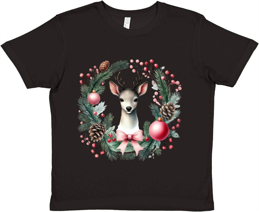 Reindeer  (3) Premium Kids Crewneck T-shirt