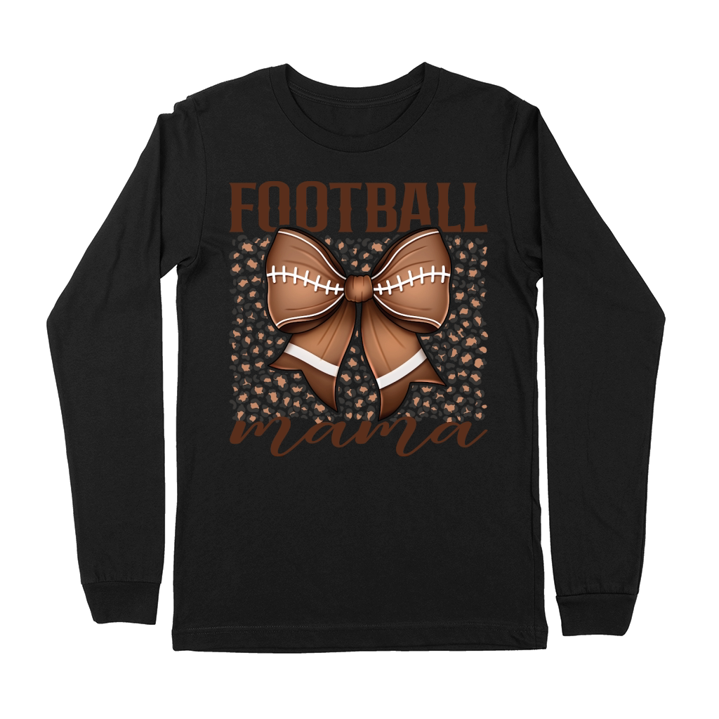 FootballMama BowLeopard PNG Premium Long Sleeve
