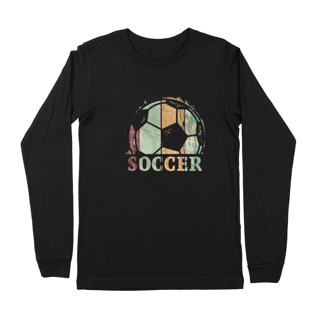 Vintage Soccer Player Futbol Coach design Premium Long Sleeve
