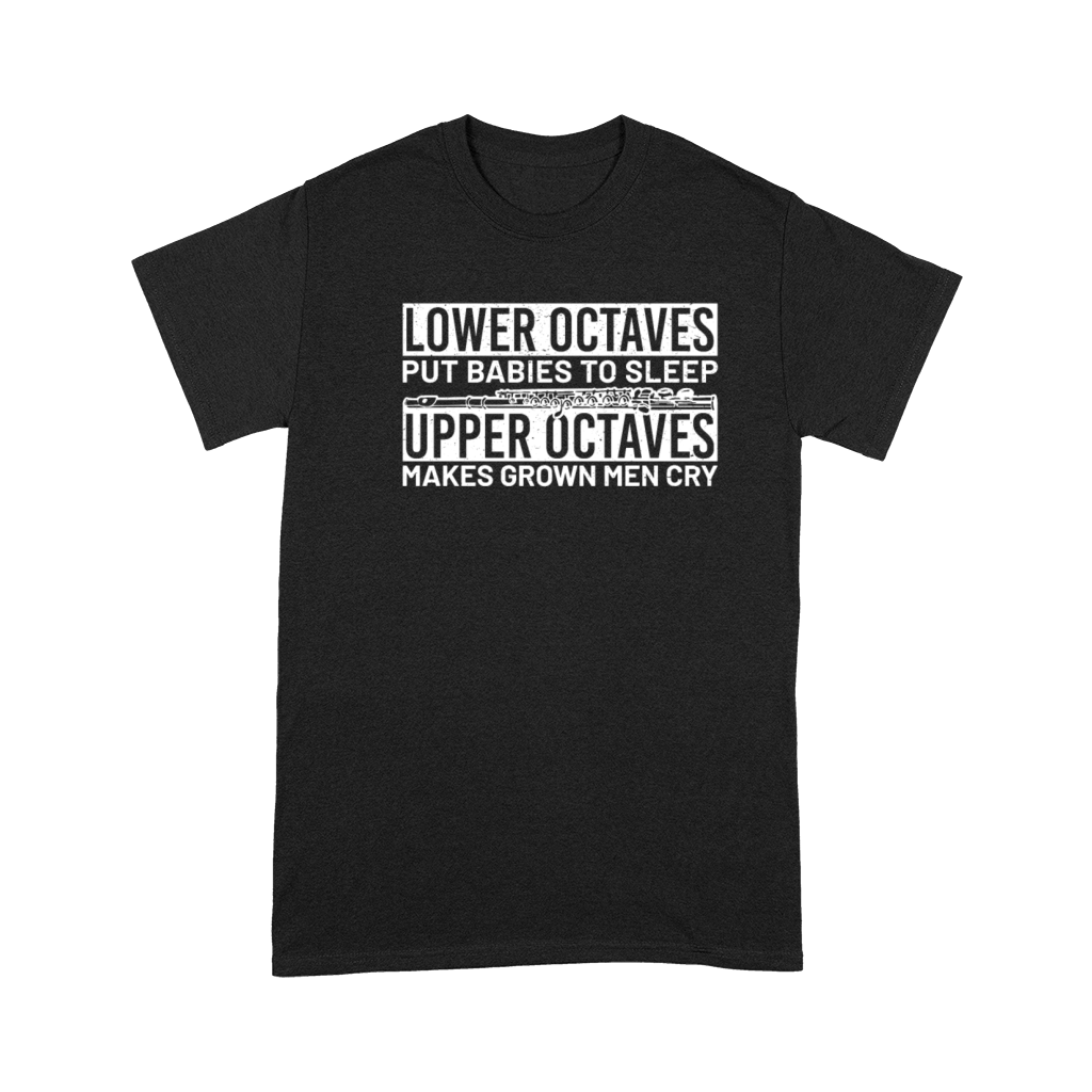 flute recorder transverse flute music bubbles Premium T-shirt