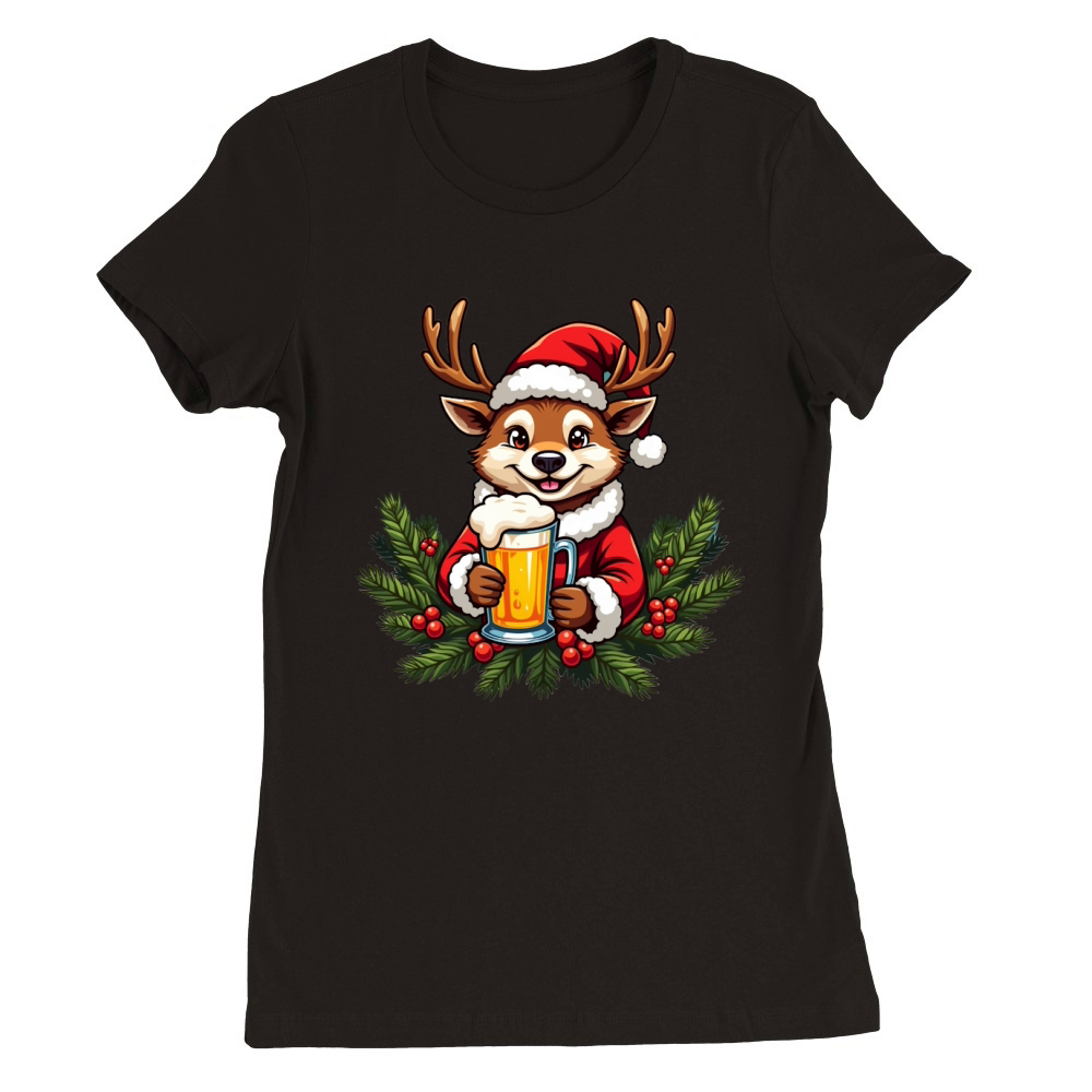 Animal Beer Christmas Sublimation Bundle 09 Premium Womens Crewneck T-shirt