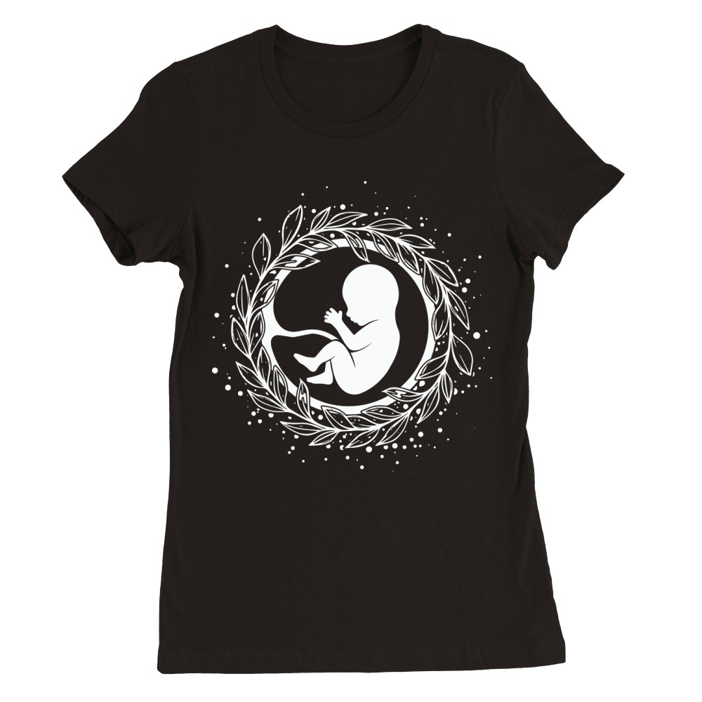 Baby Floral Pregnant Doula Midwife Birth Coach Catcher Premium Womens Crewneck T-shirt