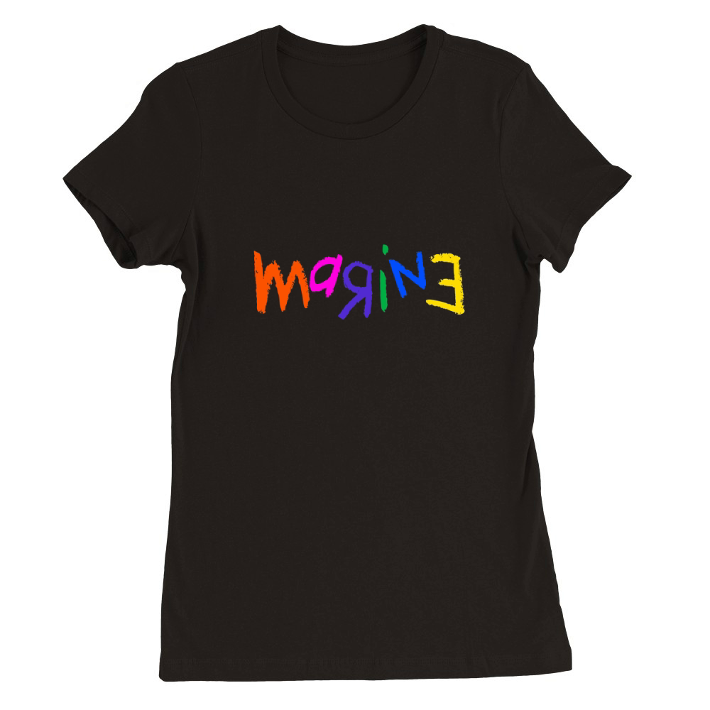 marine crayon  colorful art Premium Womens Crewneck T-shirt