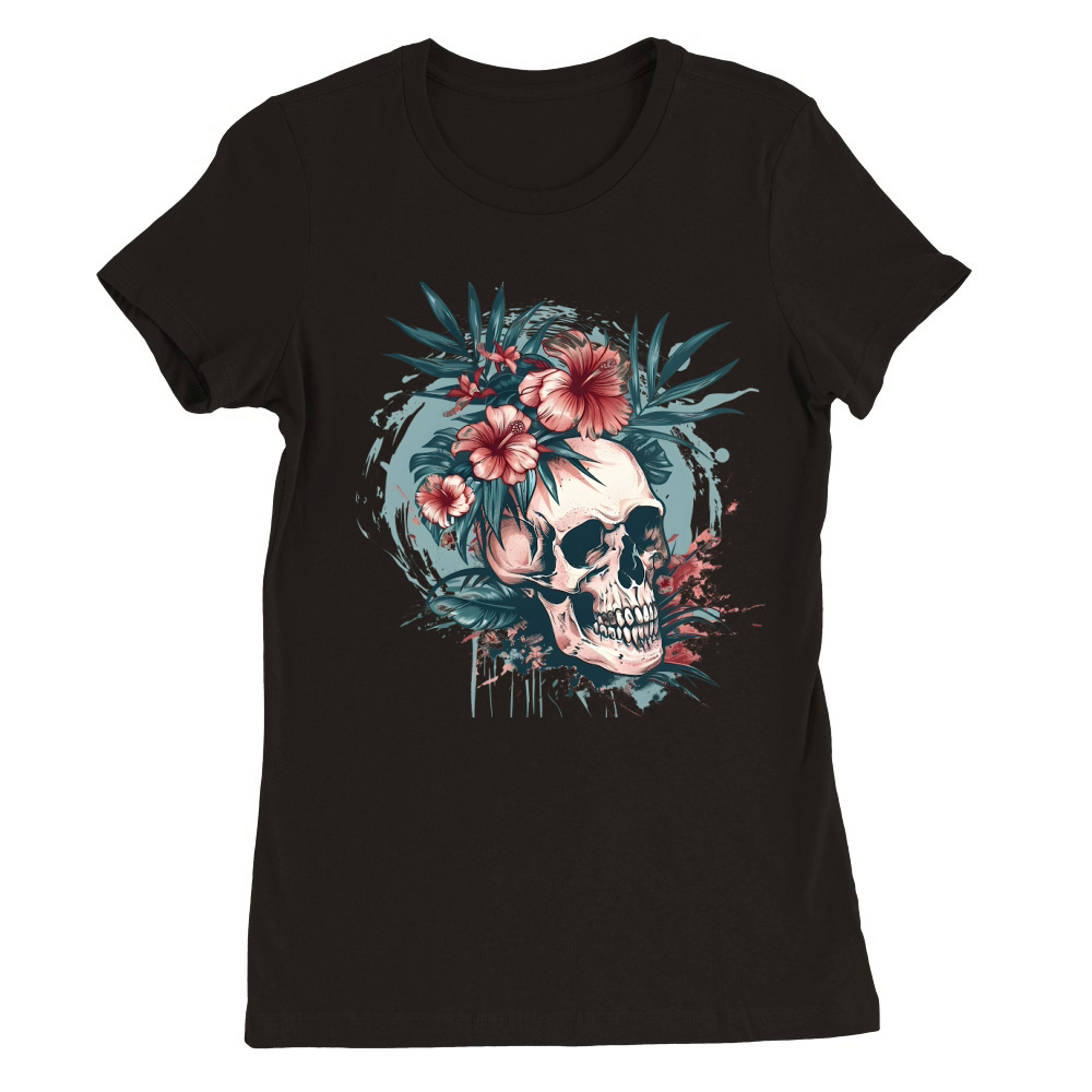 Summer Surf Skull Bundle 04 Premium Womens Crewneck T-shirt