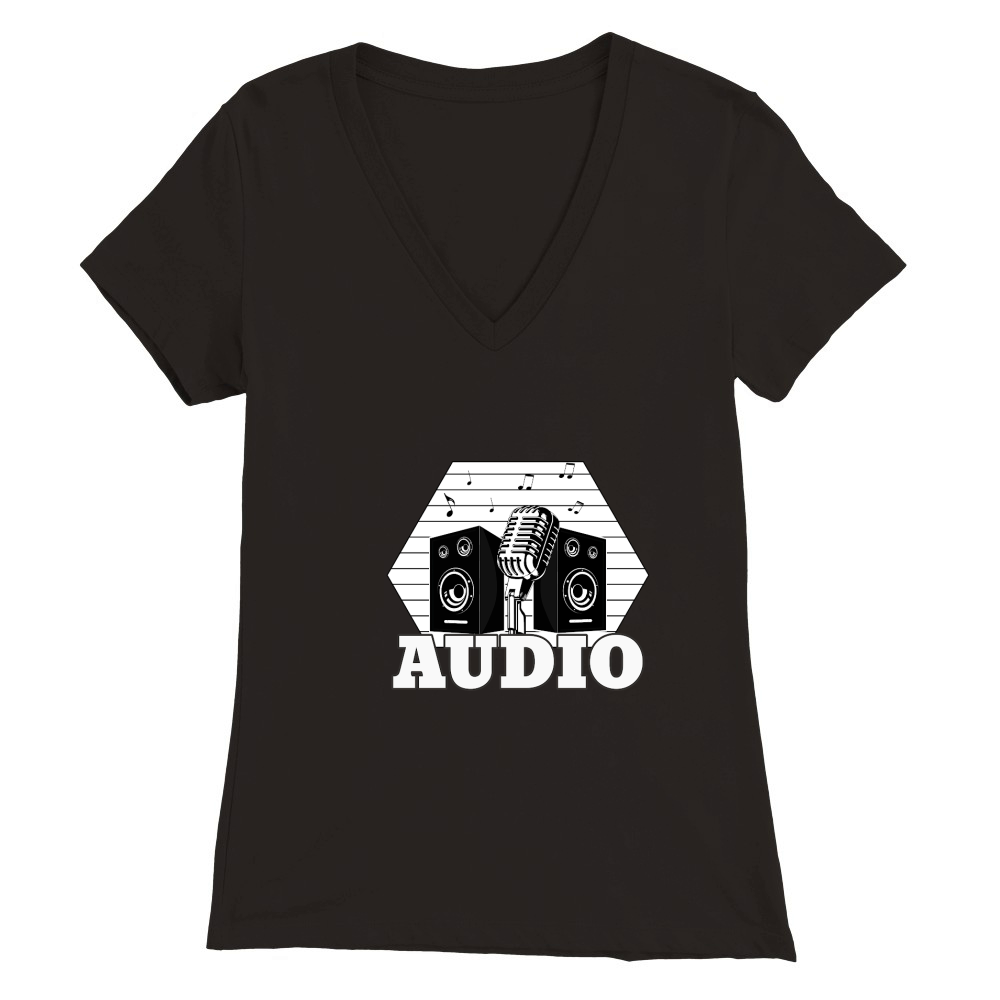 Audio (3) Premium Womens V-Neck T-shirt