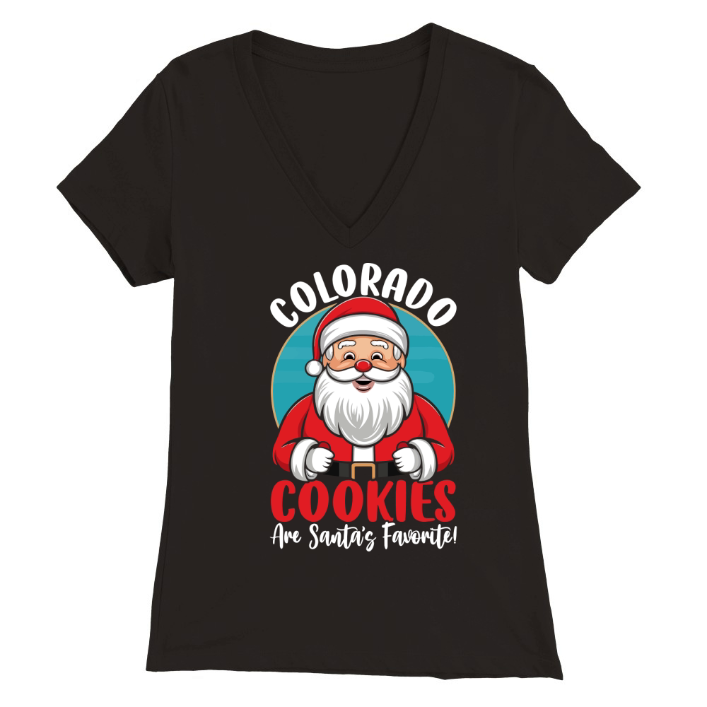 colorado cookies are santas favorite! Premium Womens V-Neck T-shirt