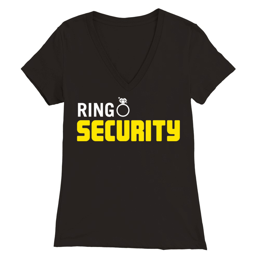 Ring Security Shirt Ring Bearer Boys Wedding Party Premium Womens V-Neck T-shirt