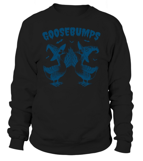 Goosebumps Halloween Witch Goose L Blue Sweatshirt Unisex