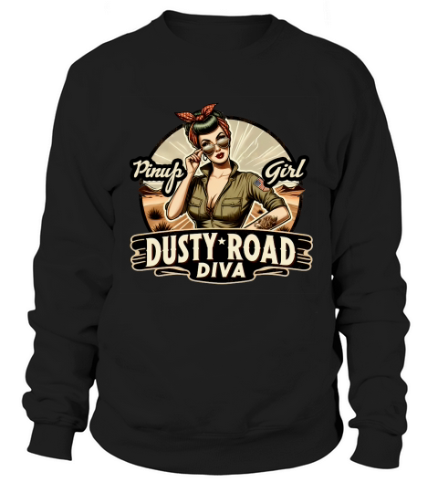 Retro Vintage dusty road diva Sweatshirt Unisex