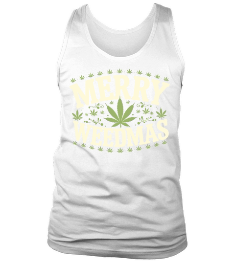 Merry Weedmas Cannabis Christmas Tank Top Unisex