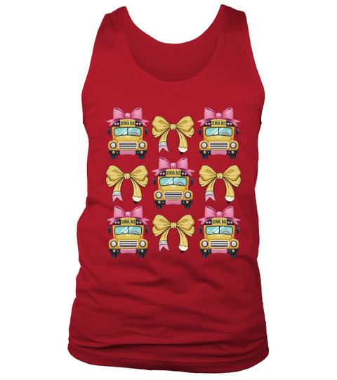 School Bus Coquette Bow 3 Tank Top Unisex