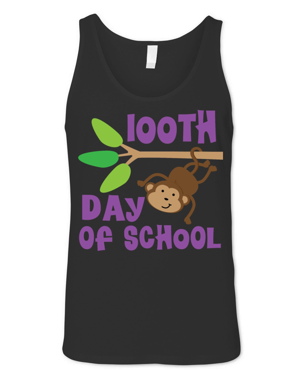 100th Day Of School Monkey Unisex Jersey Tank