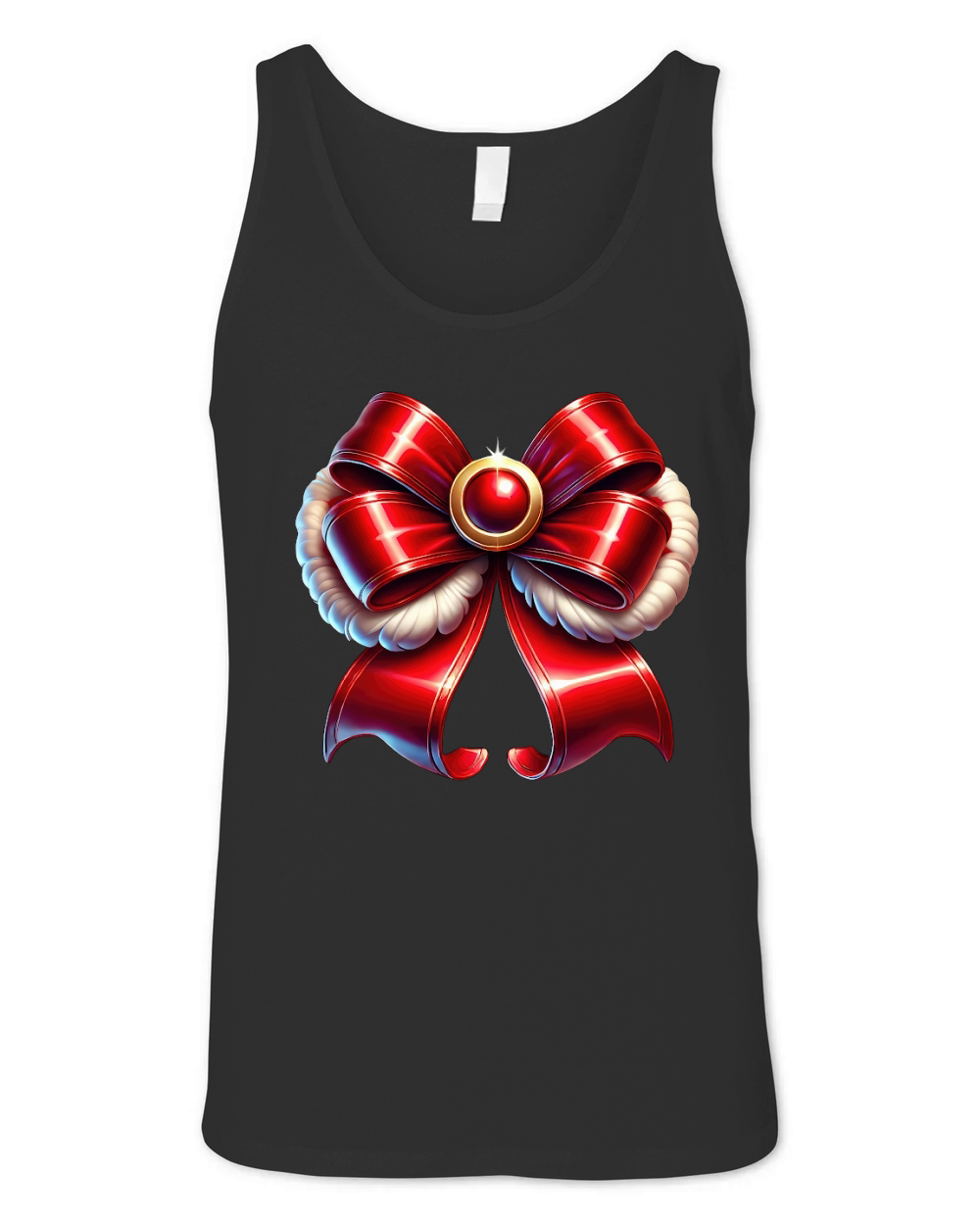 Christmas Coquette Bow 2 02 Unisex Jersey Tank