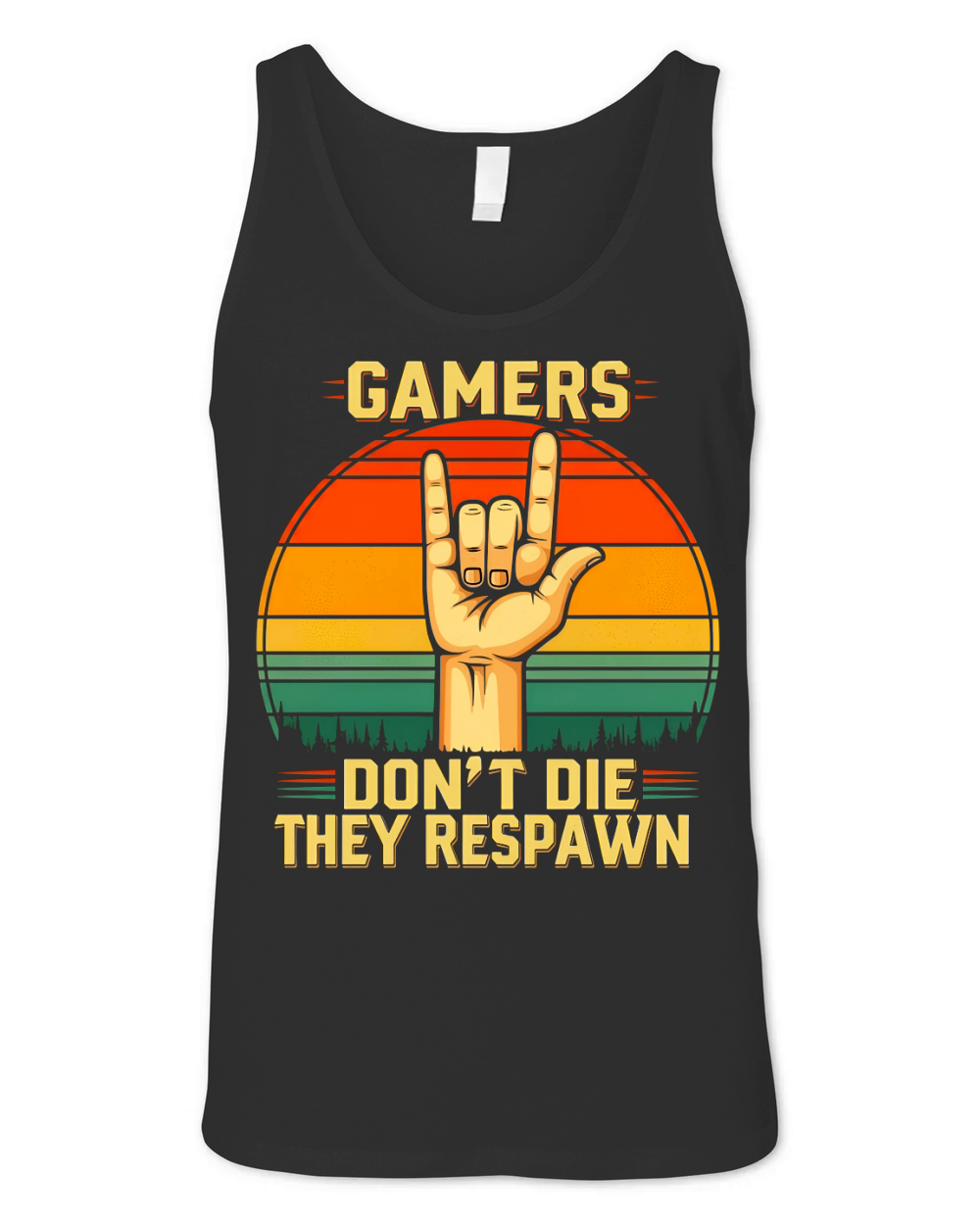 Gamers Dont Die They Respawn Unisex Jersey Tank