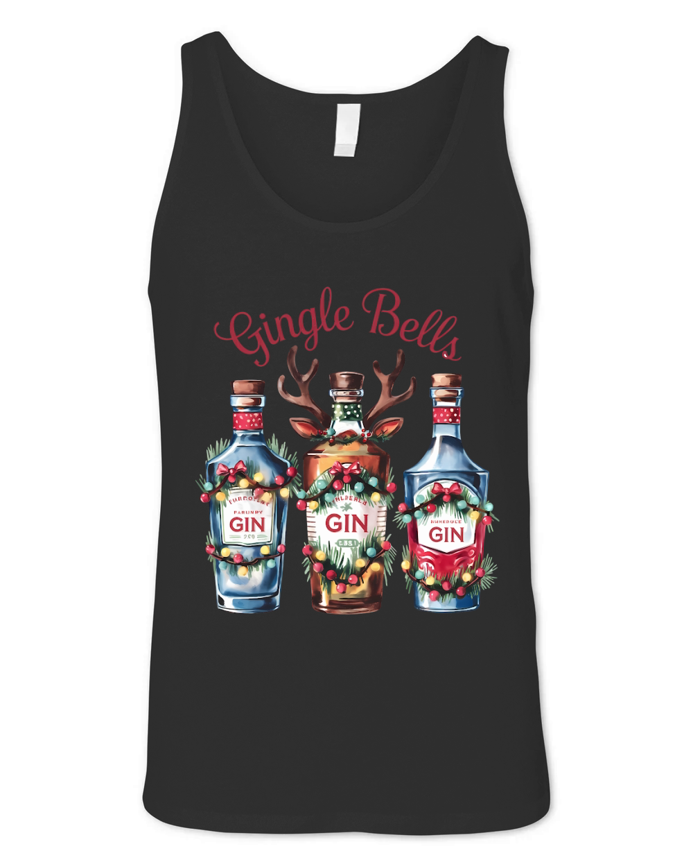 Gingle Bells Vintage Christmas 02 Unisex Jersey Tank