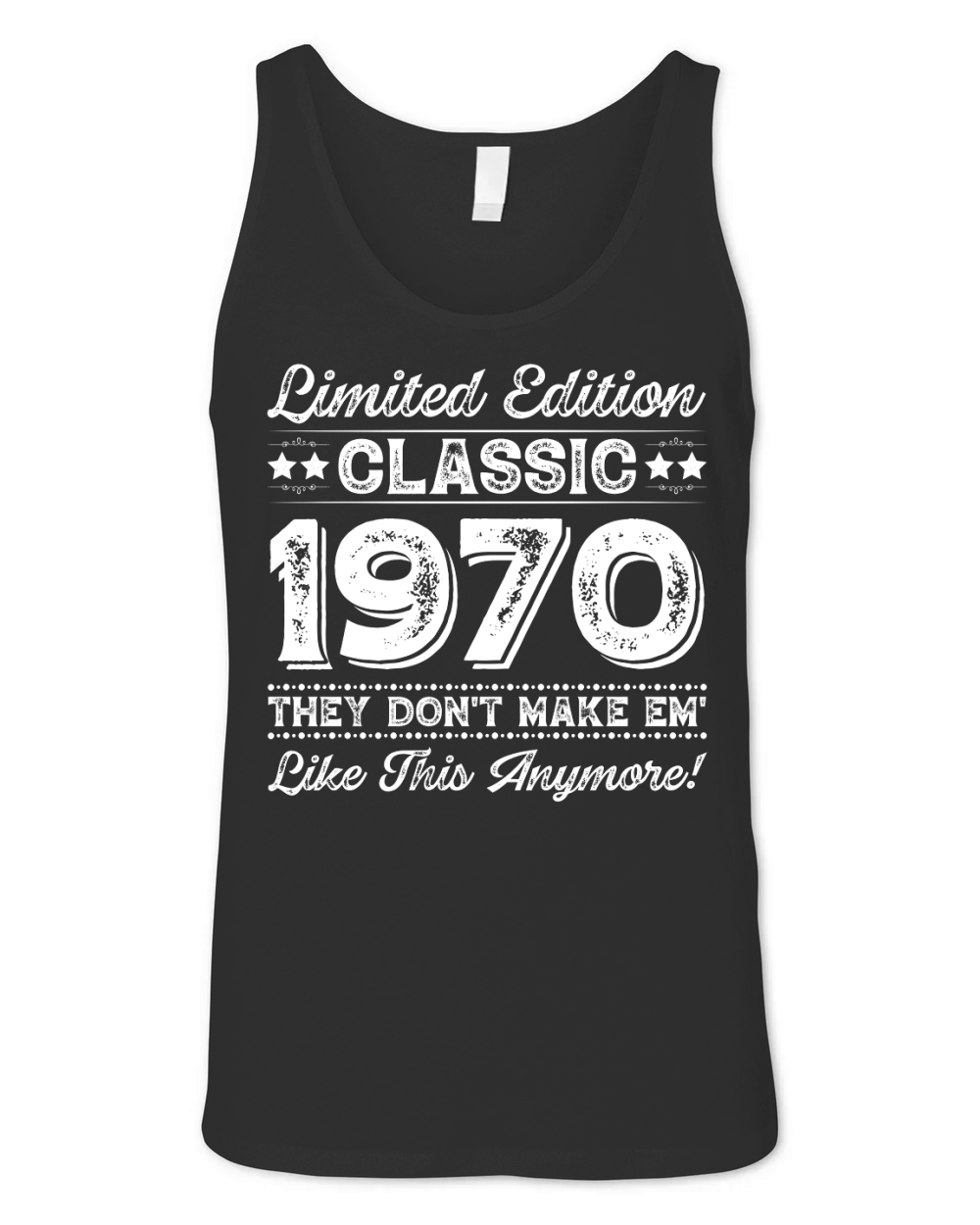 Limited Edition Classic 1970 Birthday Unisex Jersey Tank
