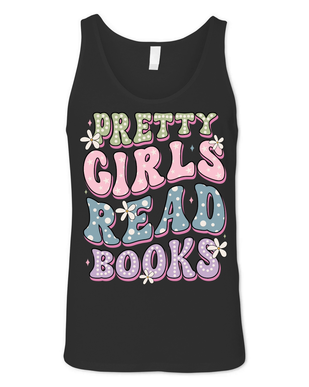 Pretty girls read books 3 Unisex Jersey Tank