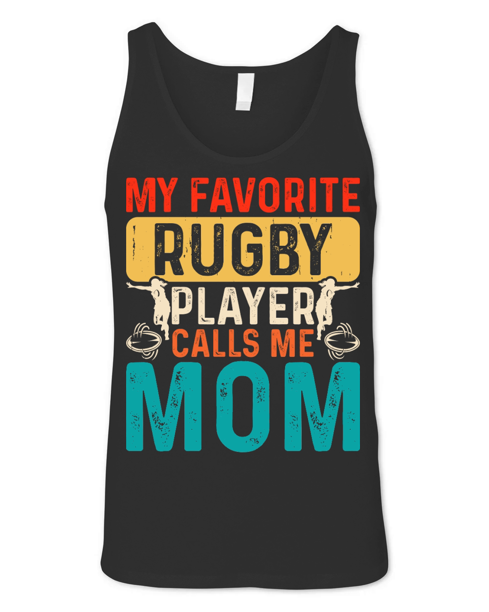 Vintage Rugby Player player Calls Me Mom Unisex Jersey Tank